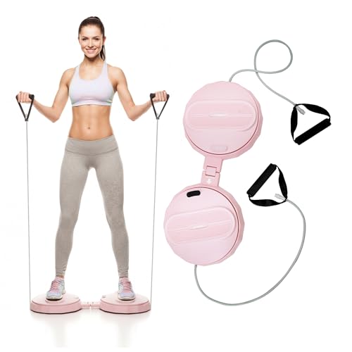 TENBOOM Exercise Twist Boards Waist Twister Maschine mit Kordelzug 150 kg Kapazität Stehendes Bauchübungsbrett Geeignet für Frauen Gewichtsverlust/Körperformung/Fußmassage Zuhause/Büro/Fitnessstudio