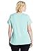 Champion Women's Plus Size Vapor Cotton V-Neck Tee, Viridian Mint Heather, 2X