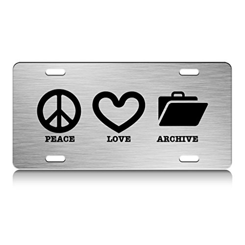 PEACE LOVE ARCHIVE Metal License Plate Frame Ch.