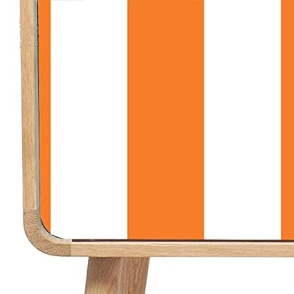 Carta Adesiva Per Mobili A Righe Bianche E Arancione 50x200