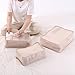 JJ POWER Travel Packing Cubes Organizers 3 Set for 20 inches Suitcase (3 set beige)