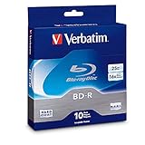 Verbatim BD-R 25GB 16X Blu-ray Recordable Media Disc - 10 Pack Spindle - 97238