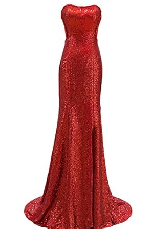 Amazon.com: GEORGE DESIGN Brief Elegant Burgundy Mermaid One ...