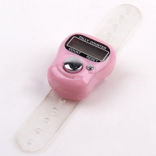Krismile Pack of 10ps Electronic Row Counter Finger Ring Golf Digit Stitch Marker LCD Tally Counter 4DH9, Random Color