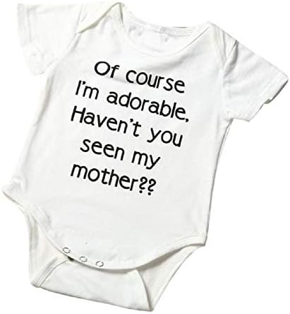 Newborn Infant Toddler Baby Boy Girl Letter Romper Jumpsuit Outfits Clothes by LuckUK