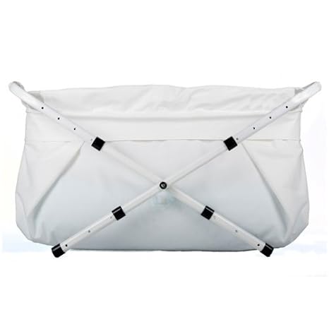 BiBaBad Babybadewanne, Kinderbadewanne, Faltwanne für die Dusche Weiß 60-80 cm
