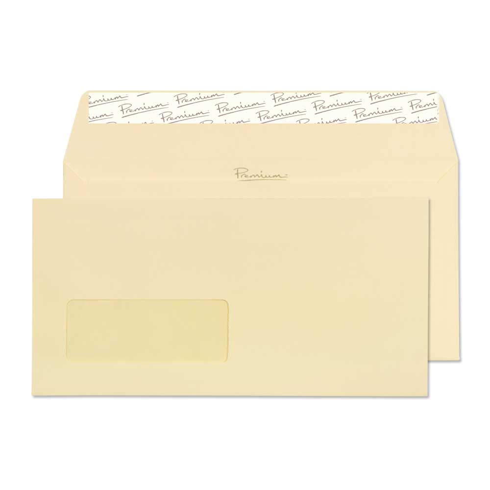 Blake Business DL 110 x 220 mm 120 gsm Peel & Seal Window Wallet Envelopes (51265) Vellum Wove - Pack of 50