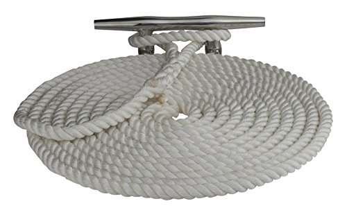 Sea Dog Twisted Nylon Dock Lock Line, 1/2-Inch x 50-Feet, White