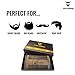Striking Viking Sandalwood Beard Comb & Case - Pocket-Sized Grooming Tool with Fine & Coarse Teeth, Perfect for Use with Balms & Oils