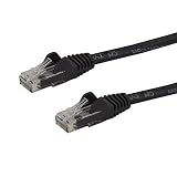 StarTech.com Cat6 Patch Cable - 6 in - Black Ethernet Cable - Snagless RJ45 Cable - Ethernet Cord - Cat 6 Cable - 6in (N6PATCH6INBK)