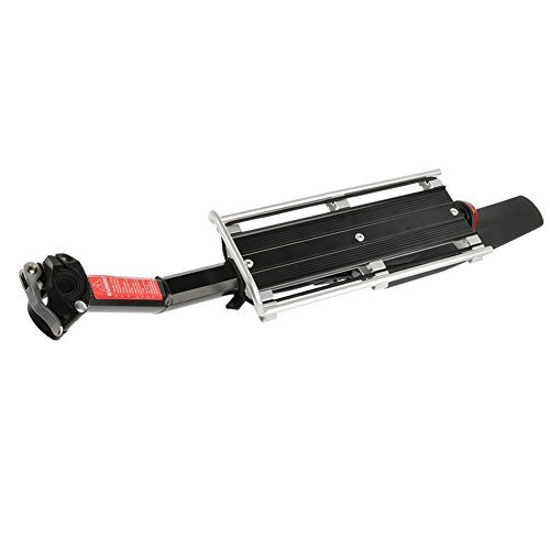 UPANBIKE Quick Release Design V Brake Disc Brake Universal Bike Rear Racks Bicycle Accessories Equipment Carrier Luggage Cargo with Mudguard (Silver Frame)