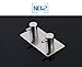 RYOZOCH Modern 3M Self Adhesive Hooks Stainless Steel Towel Robe Coat Cloth Bag Key Holder Hanger Heavy Duty Waterproof Wall Mounted Kitchen Bathroom Shower Accessories (Double Hooks, Brushed)