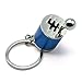 Waterwood Creative Auto Part Model Gear Box Shifter Keychain Key chain Ring-Silver&Blue