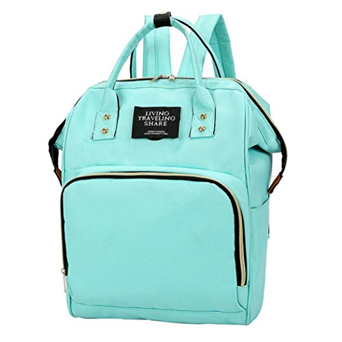 Alixyz Diaper Bag Multi-Function Waterproof Travel Backpack Nappy Bags for Baby Care Large Bag (M, Light Green)