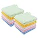 Kyapoo Baby Washcloths 10 Pack Premuim Bamboo Extra Absorbent and Soft for Babies,Newborns, Infants and Toddlers, Perfect for Sensitive Skin Baby Shower Gift,Colorful