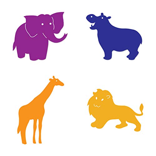 Ellison SureCut Die Set, Zoo Animals Basic Beginnings, 4 Pack, Large