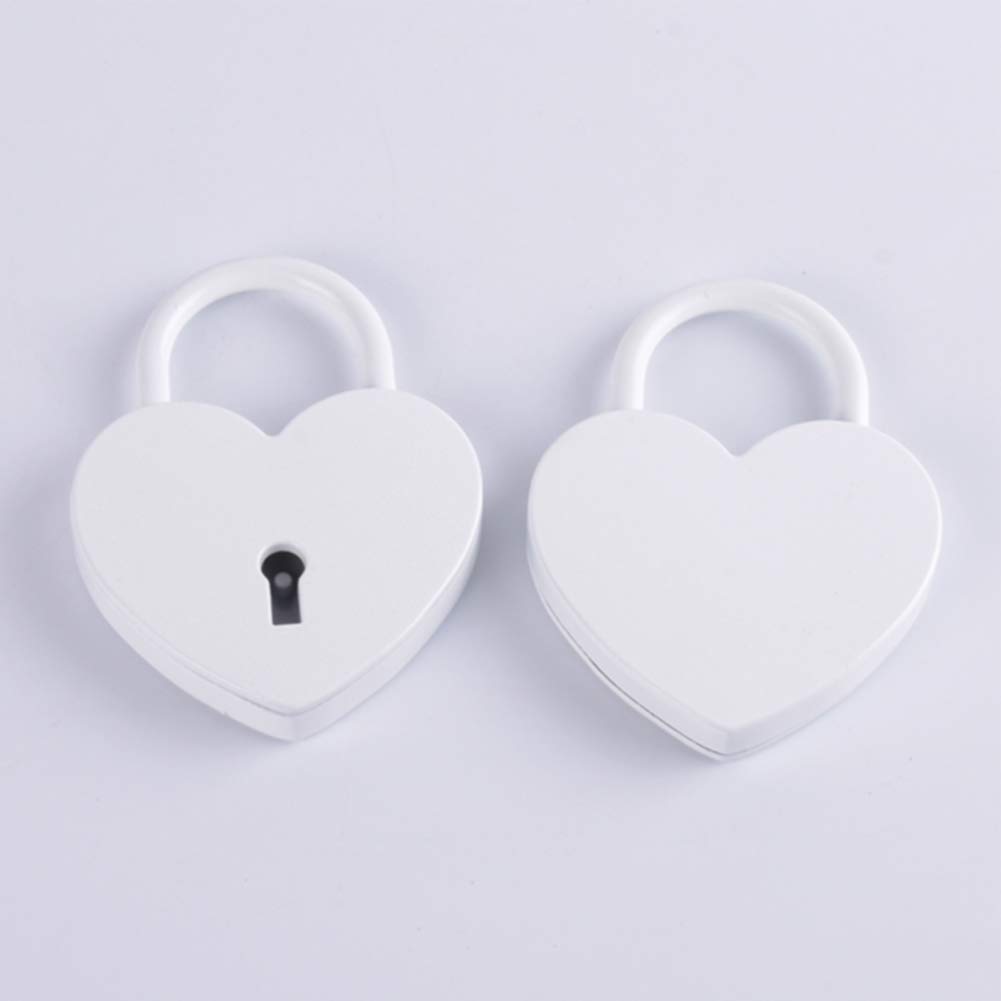 Lock Gift Zinc Alloy Couples With Key Luggage Drawers Heart Shaped