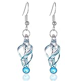 New Handcrafted Italian Murano Style Glass Tornado Twirl Quality Fashion Earrings
