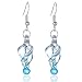 New Handcrafted Italian Murano Style Glass Tornado Twirl Quality Fashion Earrings