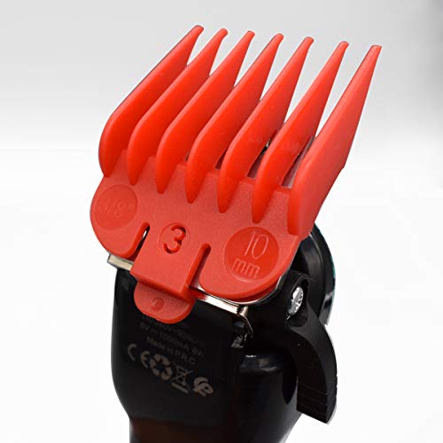 ZEROKIWI Professional Hair Clipper Guide Combs, 8 Packs Cutting Guide Combs, 8 Lengths 8 Random Color-Assorted Guard Combs Attachment 1/8\