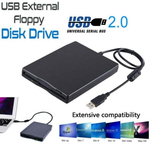 Leoie 3.5 Inch Portable External Floppy Disk USB 2.0 Drive 1.44Mb Reader FDD PC Laptop