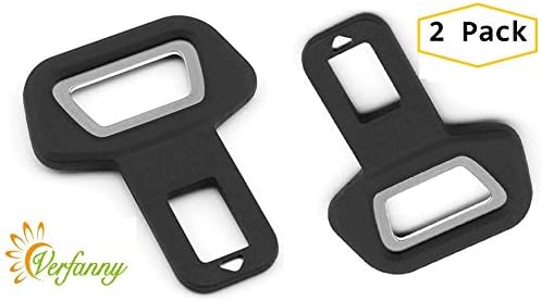 2 Pack Seat Belt Buckle Clip Clamp Spun Car Seat Belt Buckle Clip Suitable for Most Cars