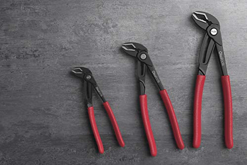 3-Piece Quick Adjust Groove Joint Pliers Set - 7in, 10in & 12in