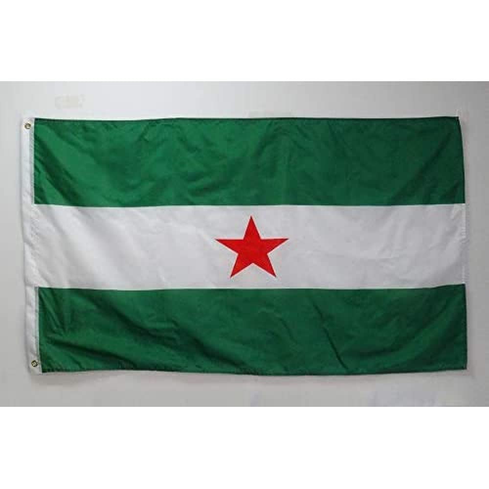 AZ FLAG - Andalusia Independentist Flag - 3x5 Ft - 100D Polyester Andalucia Arbonaida Banner with Two Metal Grommets - Fade Resistant - Vivid Colors - 3' x 5' Feet - 150x90 Cm — image 1