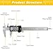 Digital Caliper, Adoric Electronic Digital Caliper Stainless Steel Body with Large LCD Screen | 0-6 Inches | Millimeter/Inch/Conversion