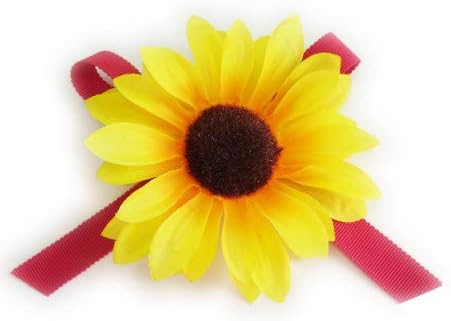 Amazon ファミリアdr ヒマワリ グログランリボンレッド Cs 37 01 ひまわり 造花 手作り 髪飾り 髪留め ヘアーアクセサリー コサージュ イベント 発表会 花火大会 夏祭り ジュエリー 通販