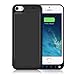Battery Case for iPhone 5S/5SE/5C/5 HETP Backup Charger Case Protection Cover 4600mAh Extended Battery Built in USB Power Bank & Pop-out Kickstand Charging Case(Up to 2.65X Extra Battery Life) -Black