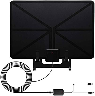 TV Antenna,Wintesla 50 Mile Range Amplified Indoor HDTV Antenna with Stand, 3ft Creative Amplifier Signal Booster ,13ft High Performance Coaxial Cable and USB Power Supply