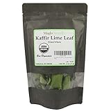 Organic Dried Kaffir Lime Leaves from Citrus Hystrix plant, also known as Makru (0.5 OUNCE BAG)
