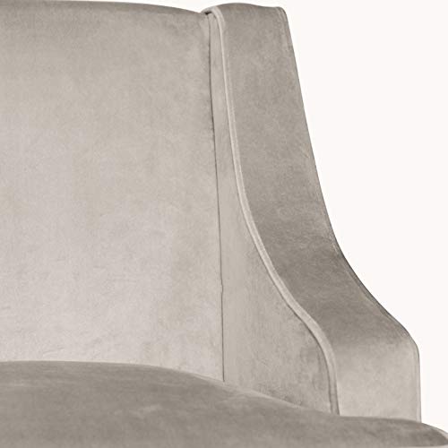 HomePop Swoop Arm Accent Chair, Velvet Grey Pricepulse