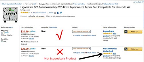 Lsgoodcare PCB Board Assembly DVD Drive Replacement Repair Part Compatible for Nintendo Wii (1) - Thumbnail 5