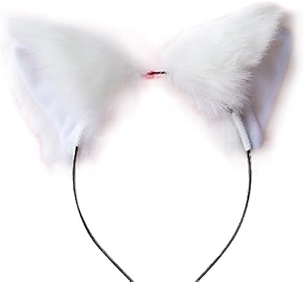 Cerchietto Per Capelli Con Orecchie Da Volpe E Gatto - Accessorio Cosplay E Feste Anime - Regolabile, Colori Vari (Nero, Rosa, Bianco, Ecc.) - 2