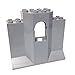 Lego Parts: Castle Wall Panel 3 x 8 x 6 with Window (Light Bluish Gray)
