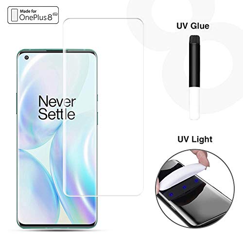 Rexez Black Shield Tempered Glass for OnePlus 8 Pro (Black) Edge to Edge Full Screen Coverage with Easy Installation kit