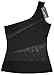Womens Mesh Off Shoulder Cut Out Slim Fitted Party Clubwear Top,Black