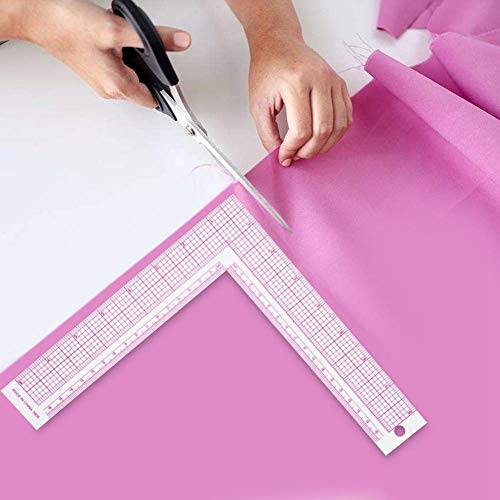 Plastic LSquare Ruler Sewing Measuring 90 Degree Professional Tailor
