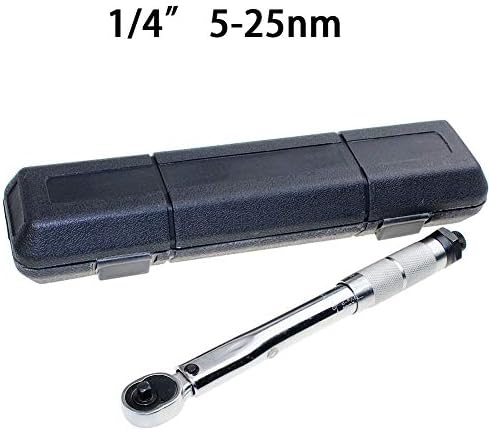 1Piece Preset Torque Wrench 1/4" 3/8" Square Drive 5-25/19-110N.M Two-Way Precise Ratchet Wrench Repair Spanner Key Hand Tools 5-25nm