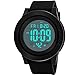 Men's Digital Sports Wrist Watch LED Screen Large Face Electronics Military Watches Waterproof Alarm Stopwatch Back Light Outdoor Casual Watch - Black primary