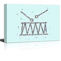 Canvas Wall Art Musical Elements Canvas Prints Home Artwork Decoration for Living Room,Bedroom,Music Room - 12x18 inches