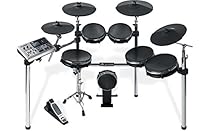 Alesis DM10 X Mesh Kit | Premium Ten-Piece Professional Electronic Drum Set with Chrome XRack (Mesh Drum Pads)
