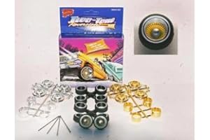 HOPPIN HYDROS Two Tone Reversible Rims Wheels w/ Low Profile Tires (for Hobby Model Kits) 1/24 1/25 scale