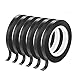 6 Pcs Black Whiteboard Gridding Graphic Tape Art Grid Marking Tapes, 6mm Width White Board Tape Line