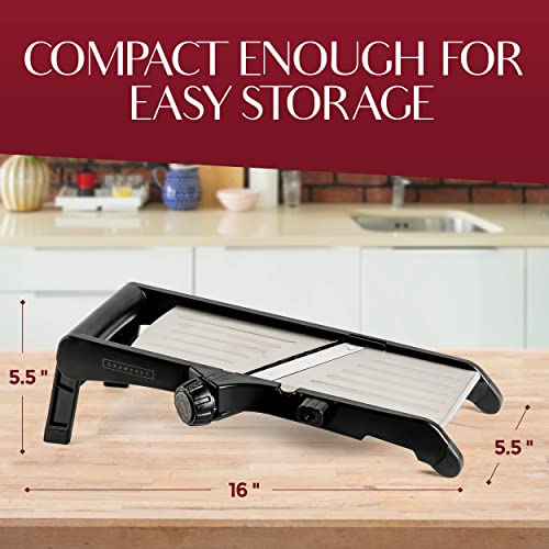 Mandoline Food Slicer, Adjustable Stainless Steel with Waffle Fry