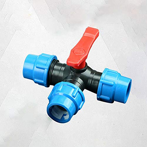 BE-TOOL Wasserkompressionsarmatur, 1 x Kompressions-T-Shirt für Gartenarbeit, landwirtschaftliche Bewässerung (50 mm)