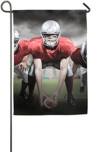 Love fled 3D American Football Players Against Illuminated Rugby Stadium Garden Flag Indoor &amp; Outdoor Decorative Flags For Parade Sports Game Family Party Wall Banner