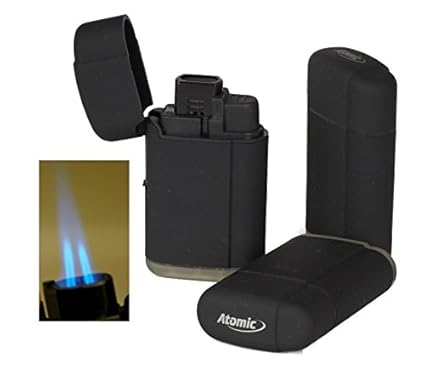 3 Stück Doppel - Jetflamme-Feuerzeug - Sturmfeuerzeug Torch inkl. Lifestyle-Ambiente Tastingbogen